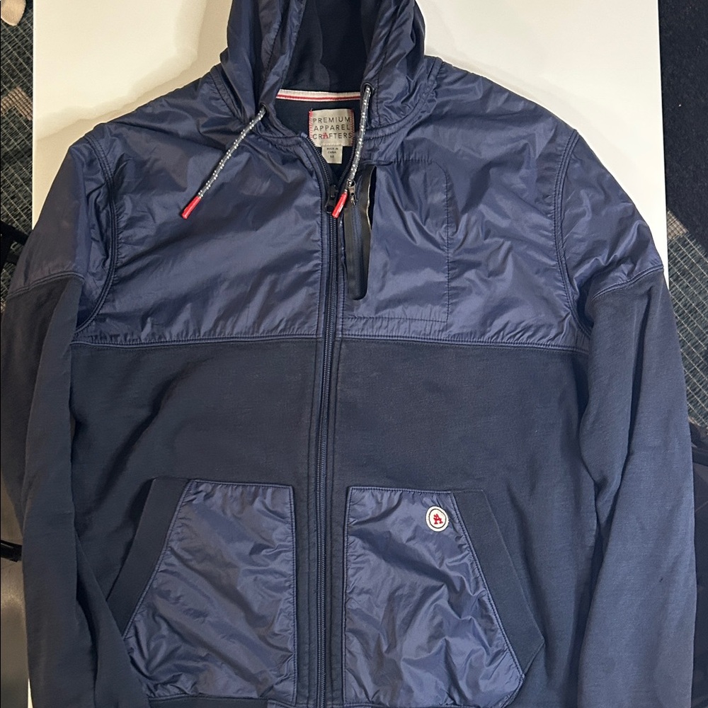 Premium Apparel Crafters Men's Navy Hoodie Windbreaker Zippered